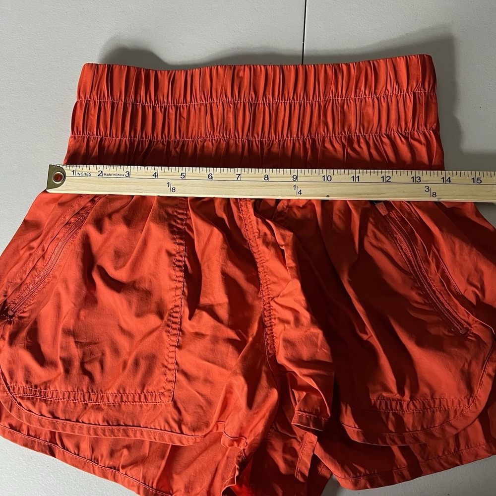 FP Movement‎ Free People The Way Home Athletic Shorts Orange High Waist Medium - Picture 10 of 12